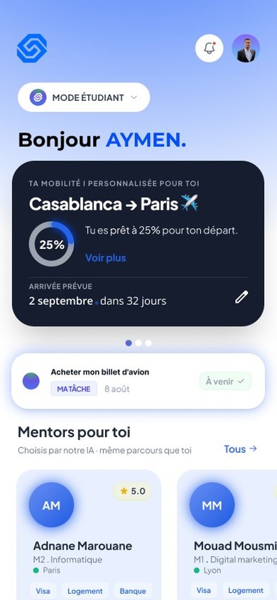 Dalili — écran d'accueil